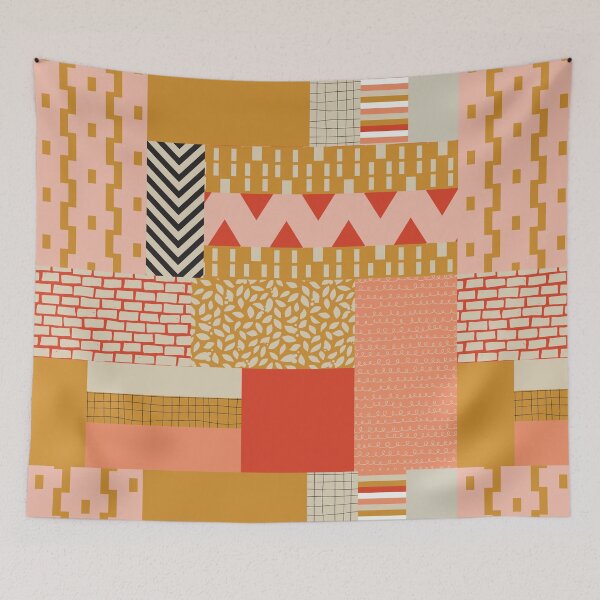 Item preview, Color Block Patch Work Salmon designed and sold by susycosta.