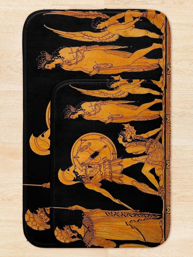 Alternate view of GREECE : Ancient God and Goddess Frieze Print Bath Mat
