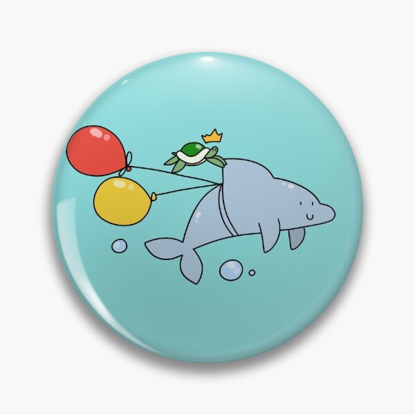 Item preview, Turtle and Dolphin with Balloons designed and sold by SaradaBoru.