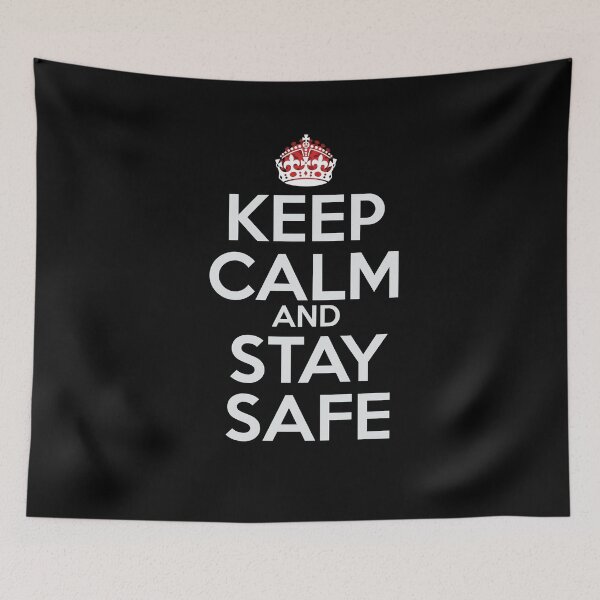 Item preview, Keep Calm and Stay Safe Corona Virus COVID-19 designed and sold by GirlArtist.