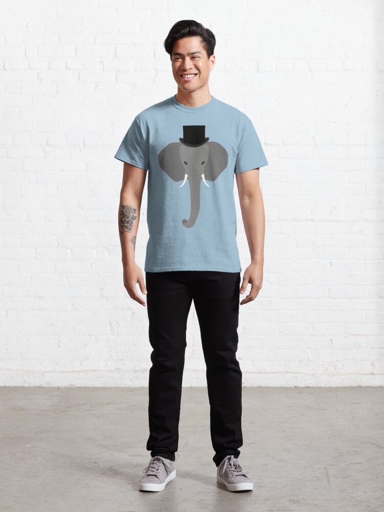 Alternate view of NDVH Elephant Wearing a Top Hat Classic T-Shirt