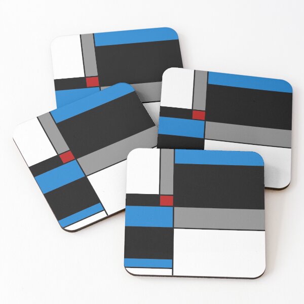 Item preview, Rectangular abstract block design - Gray and blue designed and sold by ArticaDesign.