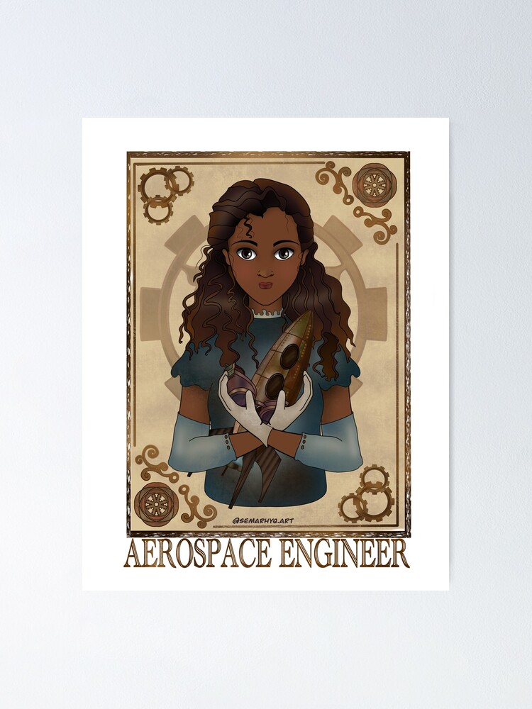 Alternate view of Aerospace Engineer (Steampunk art) Poster