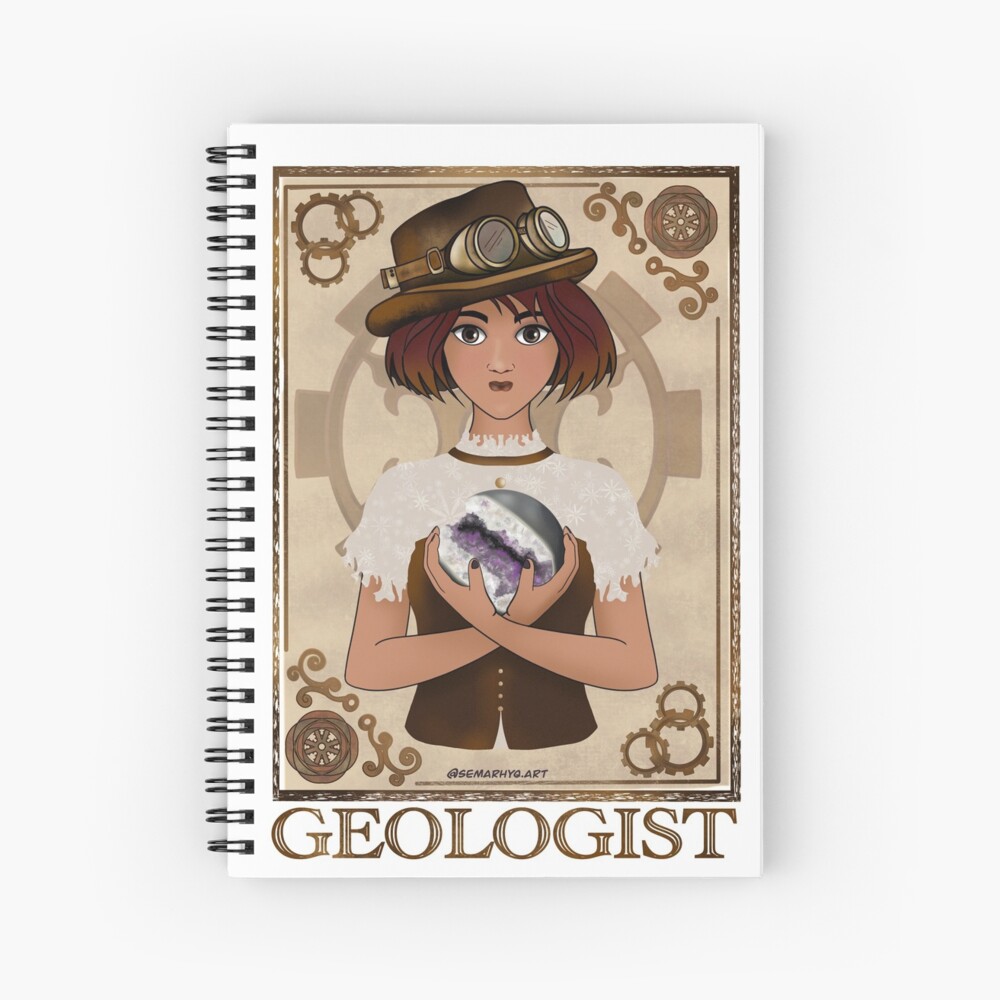 Geologist (Steampunk art) Spiral Notebook