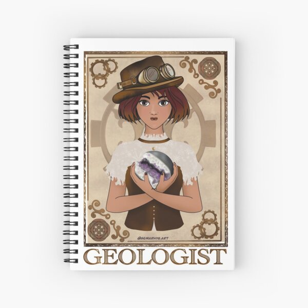 Geologist (Steampunk art) Spiral Notebook