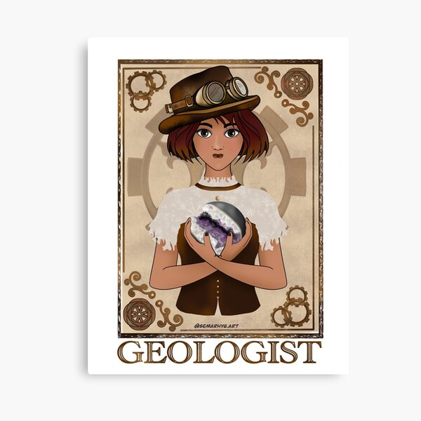 Geologist (Steampunk art) Canvas Print