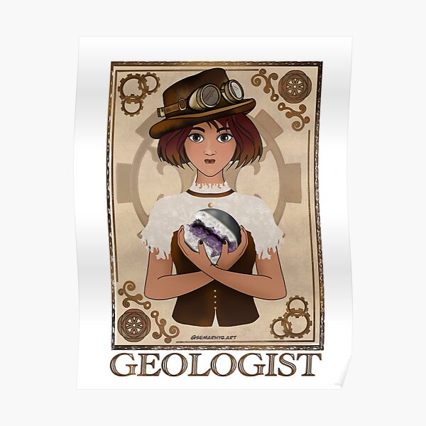 Geologist (Steampunk art) Poster