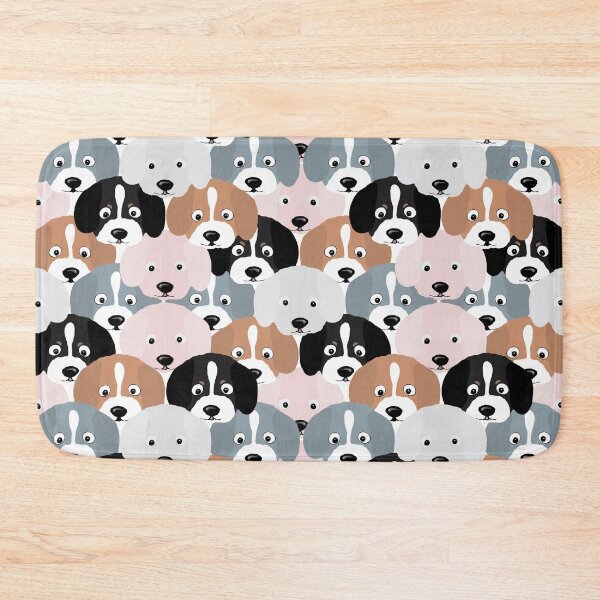 Item preview, Black Brown Pink Grey Puppy Dogs Illustration designed and sold by InovArtS.