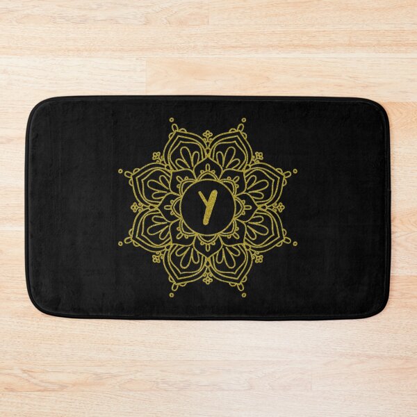 Item preview, Glitter Monogram Mandala Art - Letter Y - Black Background designed and sold by MysticMagpie.