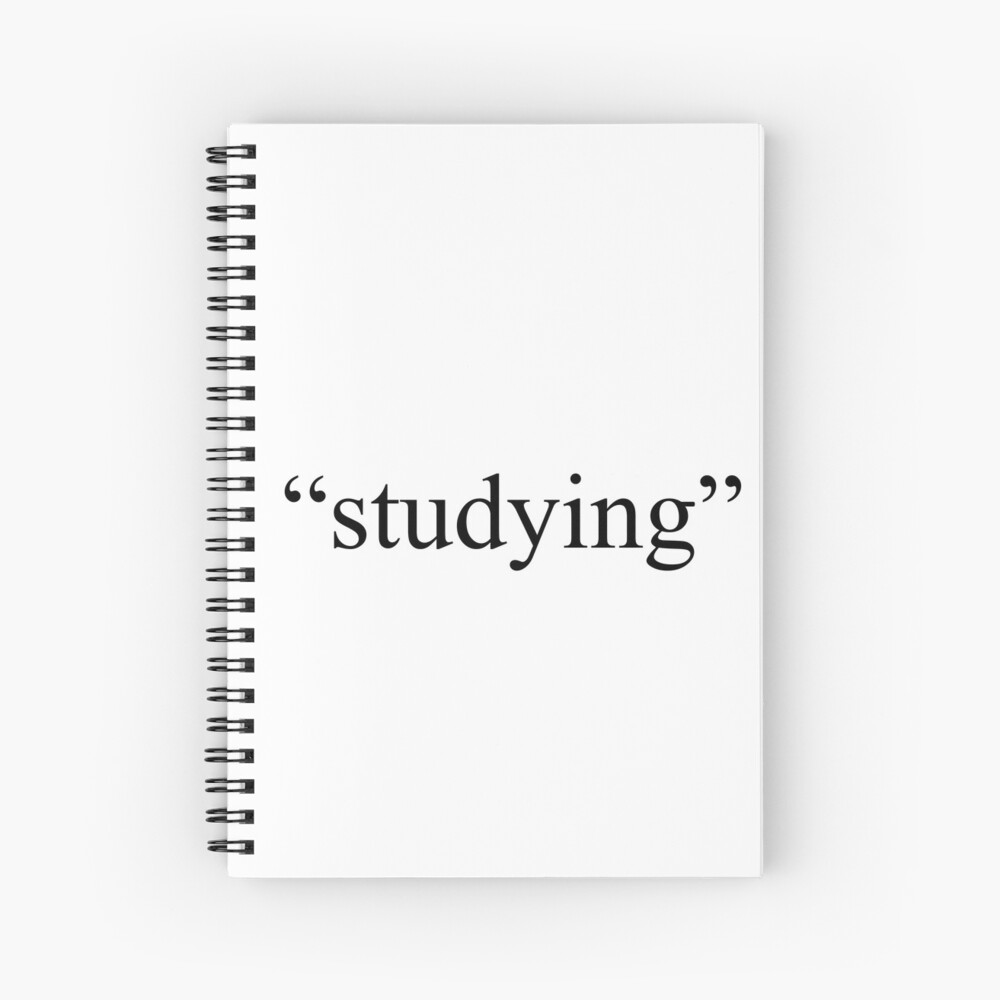"Studying" from home Spiral Notebook