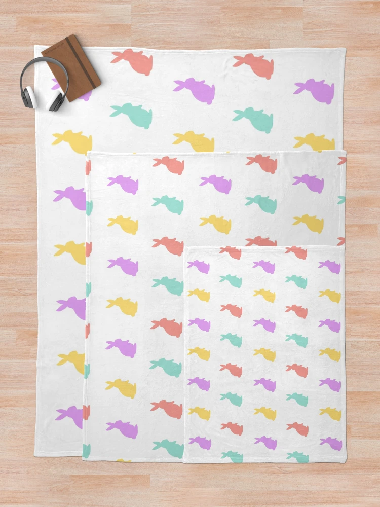 Thumbnail 5 of 6, Throw Blanket, Pastel Rabbit Pattern designed and sold by Design Minds Boutique.