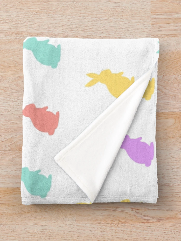 Thumbnail 3 of 6, Throw Blanket, Pastel Rabbit Pattern designed and sold by Design Minds Boutique.