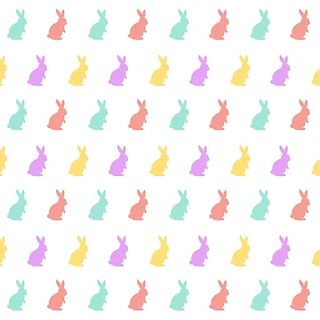 Artwork thumbnail, Pastel Rabbit Pattern by Design Minds Boutique