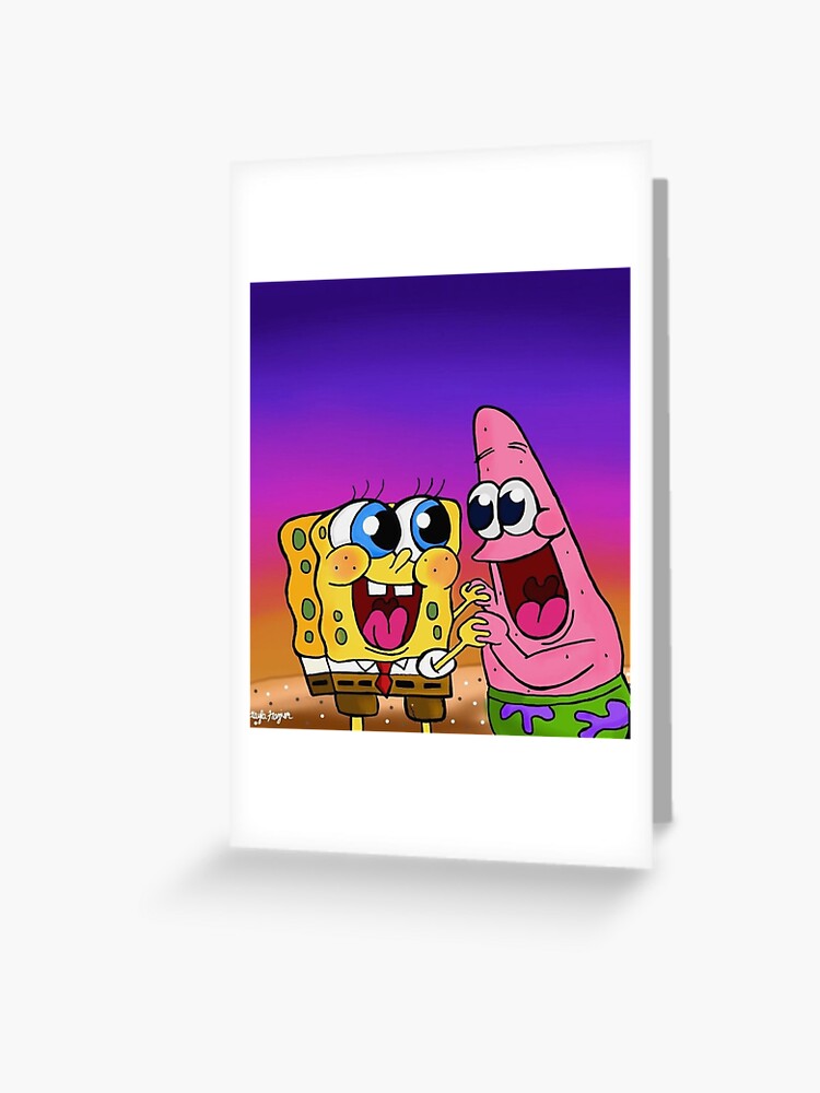 Spongebob And Patrick Chocolate Greeting Card ubicaciondepersonas