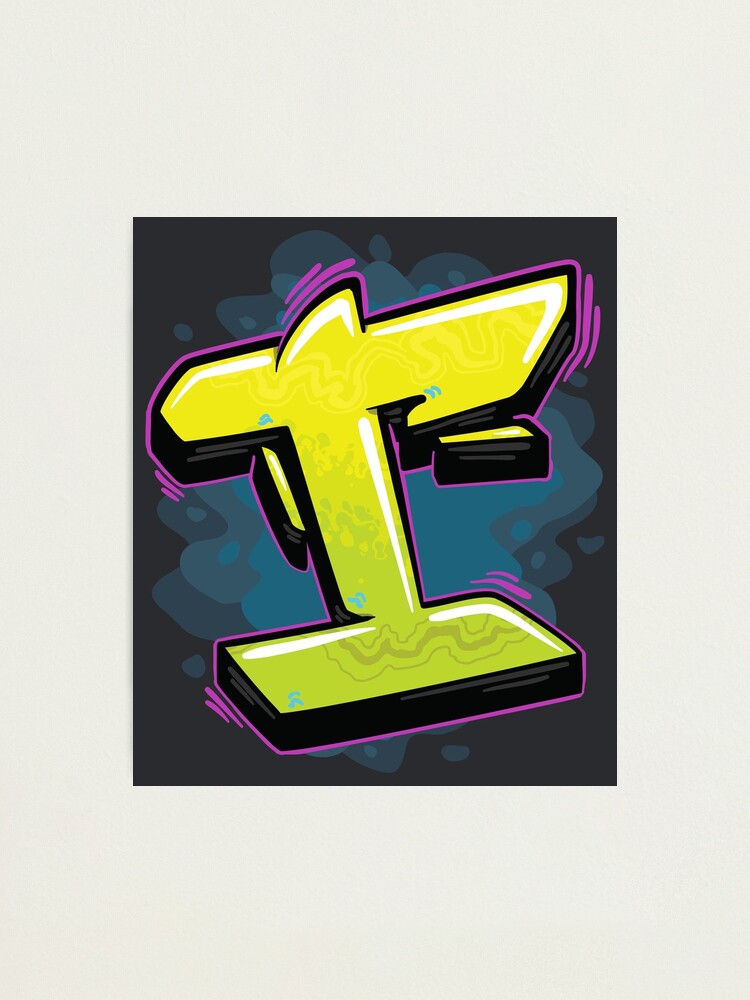 graffiti letter i photographic print by namegraffiti redbubble
