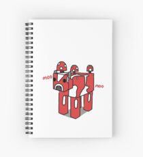 Minecraft Mooshroom Design Spiral Notebook