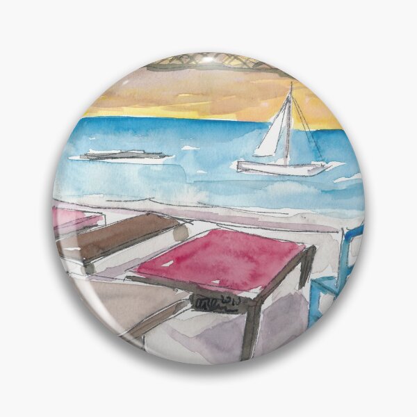 Item preview, Ibiza Baleares Port Boat and Bar Scene designed and sold by artshop77.