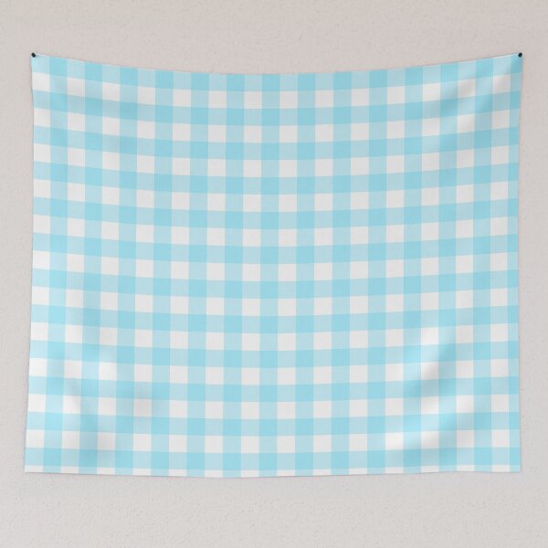 Item preview, Pastel Blue Gingham Pattern (Large Wide Print) designed and sold by somewhereartsy.