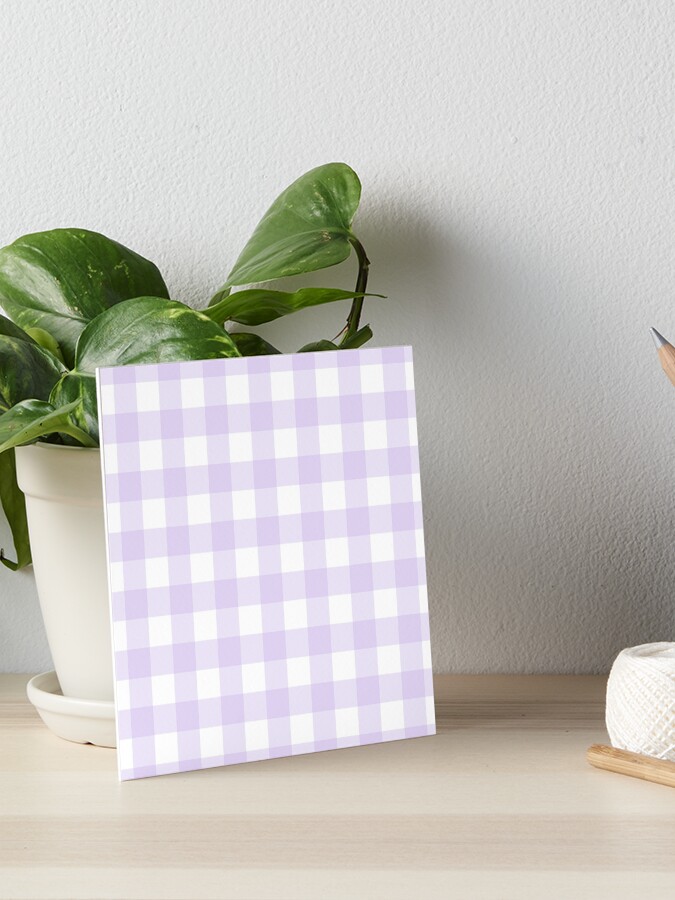 Pastel Purple Gingham Pattern (Large Wide Print)