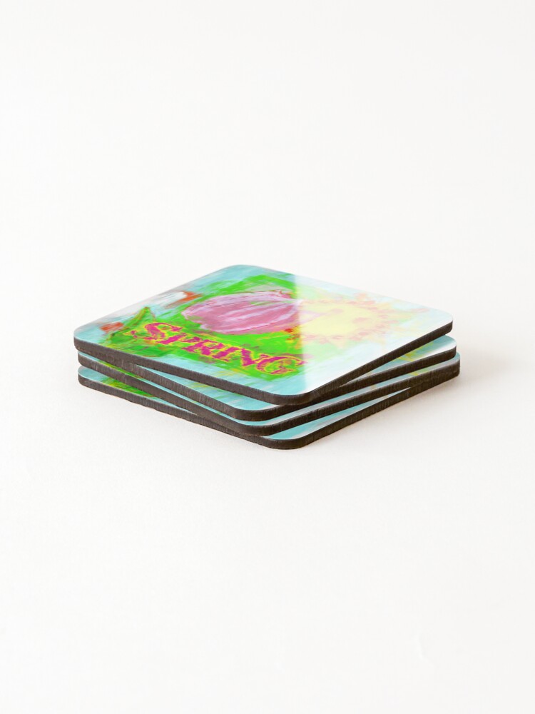Thumbnail 4 of 5, Coasters (Set of 4), Spring Views designed and sold by Bubblepoor.