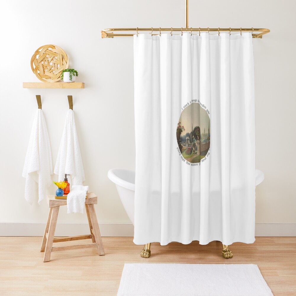 "I Snuck In Through The Garden Gate" Shower Curtain by cruellesummer