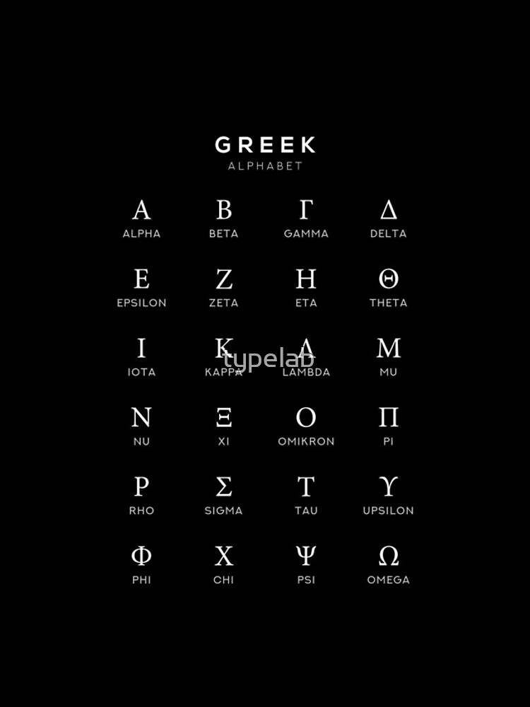 greek alphabet chart greek language learning chart