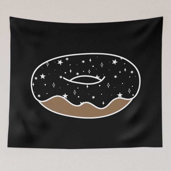 Item preview, Space Donut with Star Sprinkles (Black) designed and sold by Design Minds Boutique.