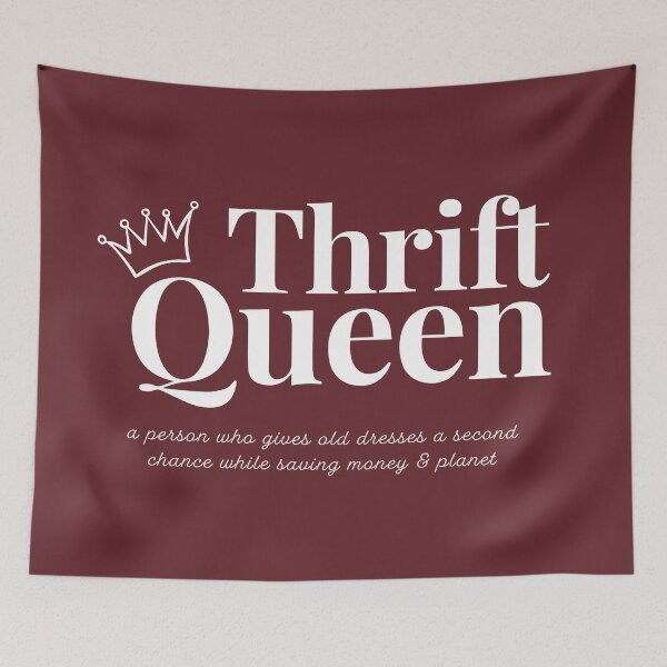 Item preview, "THRIFT QUEEN" for a Thrift Lover ( Redwood ) designed and sold by bohovibes.