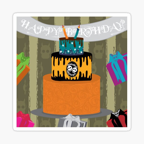 Twin Birthday cake Sticker