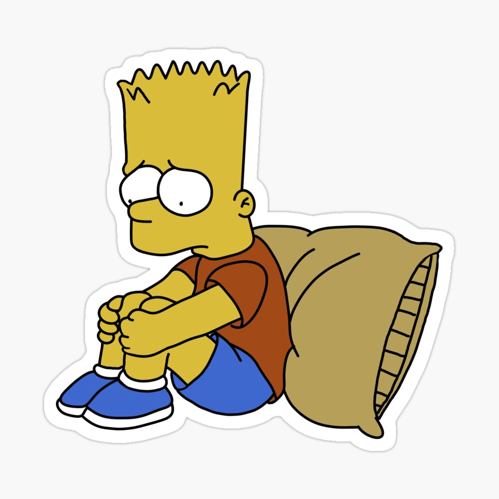 sad boy bart Pin for Sale by Drayziken