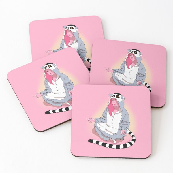 Zen Lemur Coasters (Set of 4)