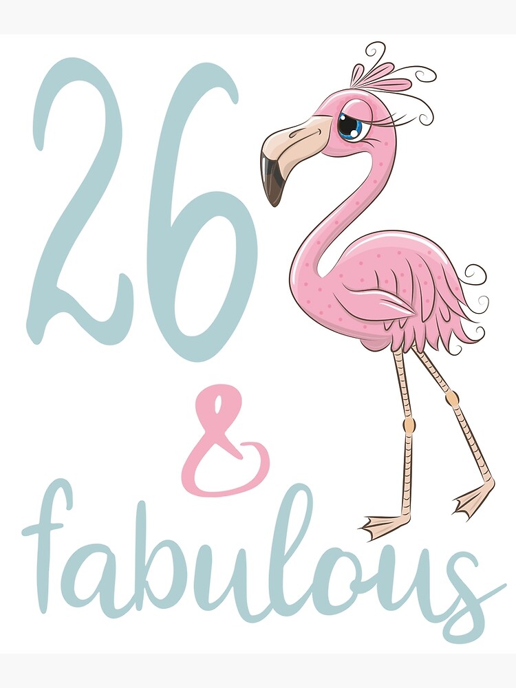 Marco Polo Volcánico acoso Tarjetas de felicitación «26.o regalo de cumpleaños para mujer para su  traje de fiesta de cumpleaños de 26 años de 26 años de Flamingo Bday» de  Stella1 | Redbubble
