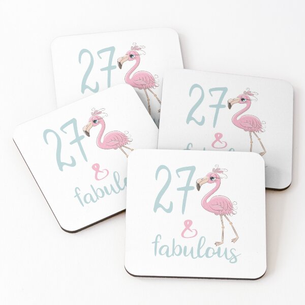 Item preview, Womens Fabulous Flamingo 27th Bday Party Outfit Cute Birthday Gift For 27 Years Old designed and sold by FunnySunny T-Shirts.