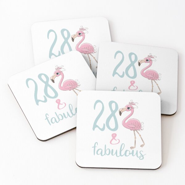 Item preview, Womens Fabulous Flamingo 28th Bday Party Outfit Cute Birthday Gift For 28 Years Old designed and sold by FunnySunny T-Shirts.