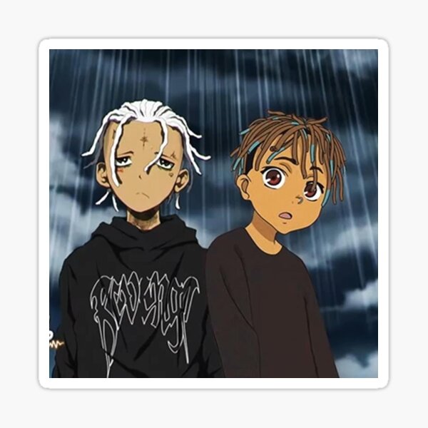 Juicewrld X Xxxtentacion Anime Sticker By Kgil3124 Redbubble