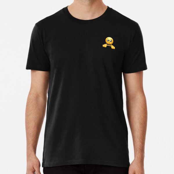 Emoji timide T-shirt premium