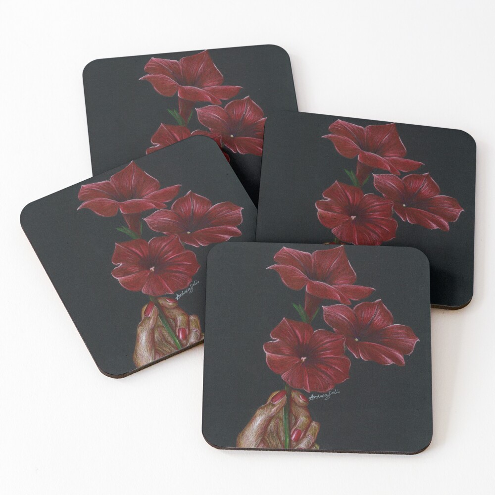 Item preview, Coasters (Set of 4) designed and sold by andrearedbubble.