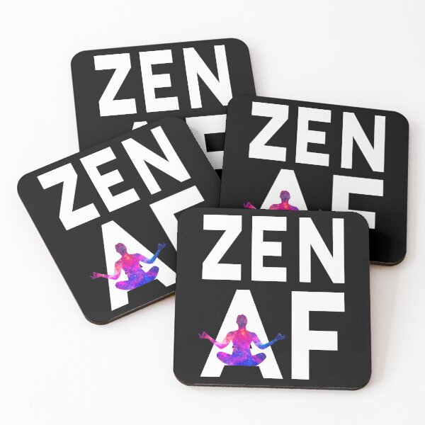 Item preview, Zen AF Meditation Quote Cool Relaxing Lotus Position Universe designed and sold by Sid3walkArt2.