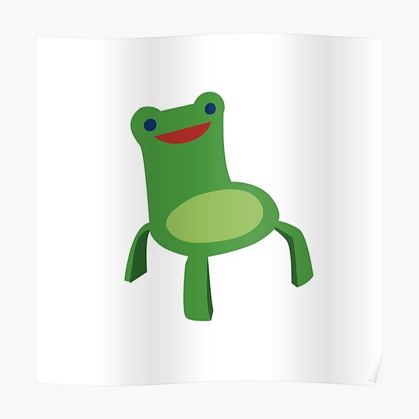 Happy Froggy chair Poster