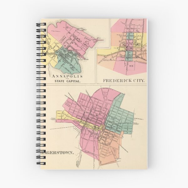 Item preview, Vintage Map of Annapolis, Frederick and Hagerstown designed and sold by BravuraMedia.