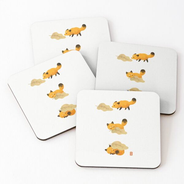 Item preview, Fox and leaf blanket designed and sold by freeminds.