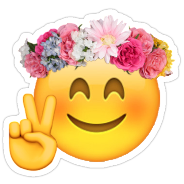 « Flower Crown Emoji », Stickers par MizSarie | Redbubble