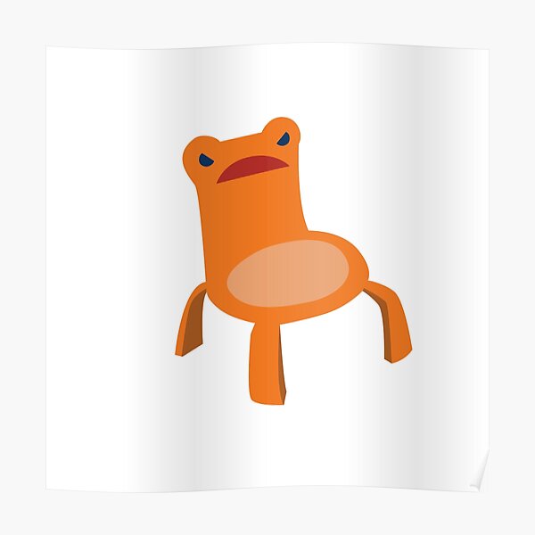 Angry Froggy chair Poster