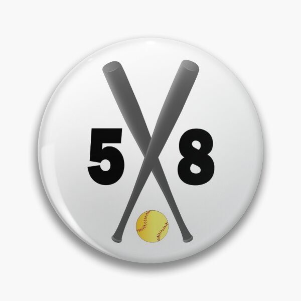 Item preview, Softball number 58 - fifty eight with bats and ball designed and sold by AllShirts21.