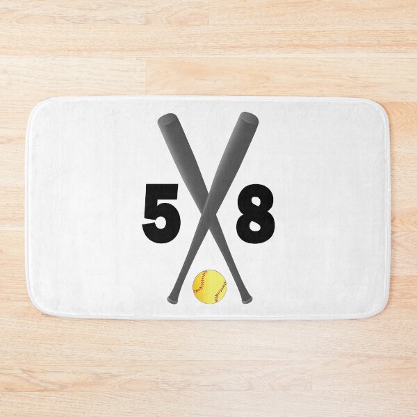 Item preview, Softball number 58 - fifty eight with bats and ball designed and sold by AllShirts21.