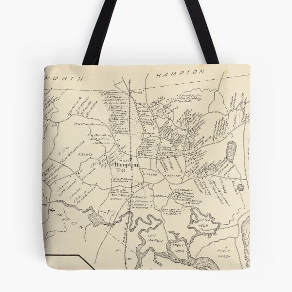 Item preview, Vintage Map of Hampton Beach NH (1892) designed and sold by BravuraMedia.