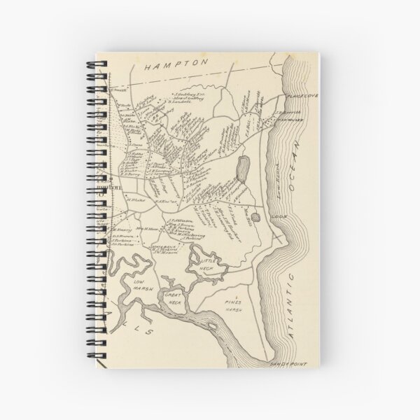 Item preview, Vintage Map of Hampton Beach NH (1892) designed and sold by BravuraMedia.