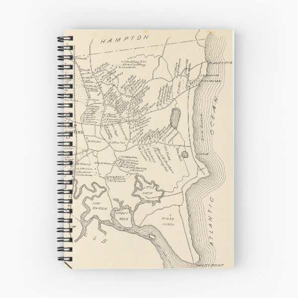 Item preview, Vintage Map of Hampton Beach NH (1892) designed and sold by BravuraMedia.