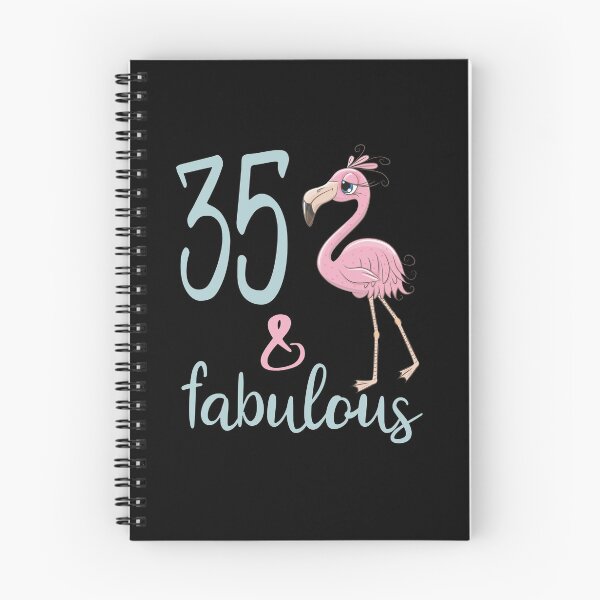 Item preview, 35 Birthday Gift For Women 35 Years Old Thirty Five Fabulous Flamingo Bday Party Outfit For Her designed and sold by FunnySunny T-Shirts.