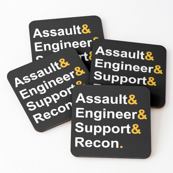 Item preview, Assault, Engineer, Support & Recon designed and sold by DiscoBoogie.